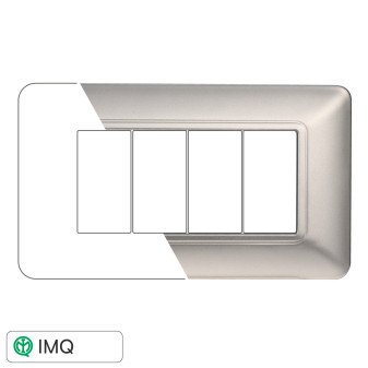 PLACCA PLASTICA 4P SILVER - modello MT83406