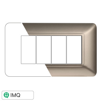PLACCA PLASTICA 4P TITANIO - modello MT83408