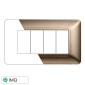 Immagine 1 - ETTROIT SOLAR PLACCA PLASTICA 4P BRONZO - Mod. MT83410 - Compatibile con BTicino MATIX