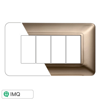PLACCA PLASTICA 4P BRONZO - modello MT83410