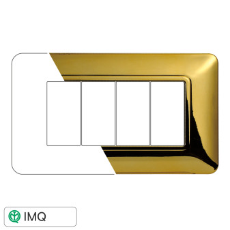 PLACCA PLASTICA 4P ORO LUCIDO - modello MT83412