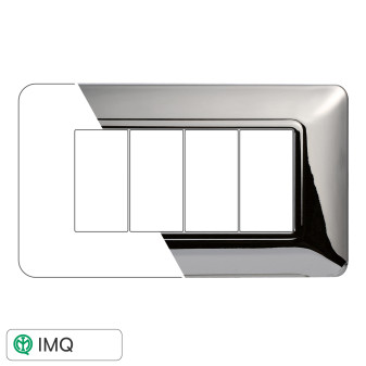 PLACCA PLASTICA 4P CROMATO LUCIDO - modello MT83413