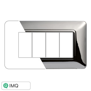 PLACCA PLASTICA 4P CROMATO LUCIDO - modello MT83413