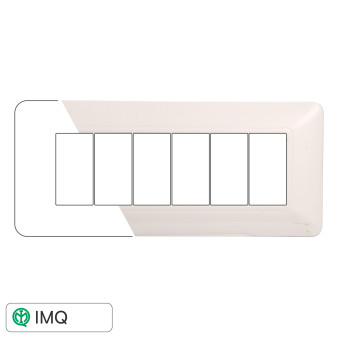 PLACCA PLASTICA 6P BIANCA - modello MT83601