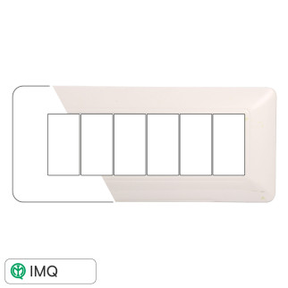 PLACCA PLASTICA 6P BIANCA - modello MT83601