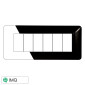 Immagine 1 - ETTROIT SOLAR PLACCA PLASTICA 6P NERO - Mod. MT83602 - Compatibile con BTicino MATIX