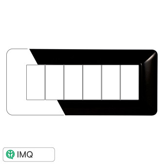 PLACCA PLASTICA 6P NERO - modello MT83602