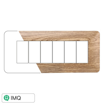 PLACCA PLASTICA 6P LEGNO CHIARO - modello MT83604