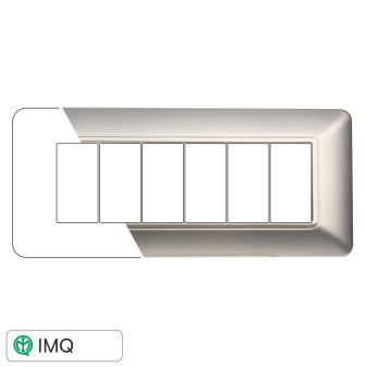PLACCA PLASTICA 6P SILVER - modello MT83606