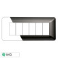 Immagine 1 - ETTROIT SOLAR PLACCA PLASTICA 6P ACCIAIO SCURO - Mod. MT83607 - Compatibile con BTicino MATIX