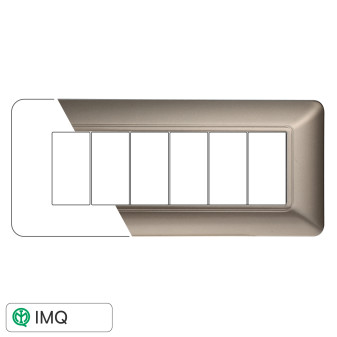 PLACCA PLASTICA 6P TITANIO - modello MT83608