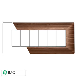 PLACCA 6P BRONZO SATINATO - modello MT85610