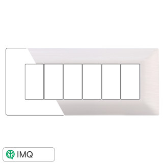 PLACCA 6P BIANCO SATINATO - modello MT85601