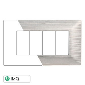 PLACCA 4P SILVER SATINATO - modello MT85415