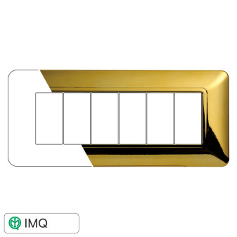 PLACCA PLASTICA 6P ORO LUCIDO - modello MT83612
