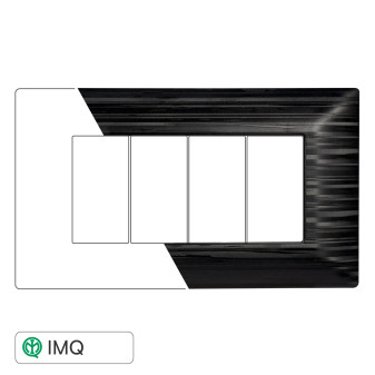 PLACCA 4P NERO SATINATO - modello MT85414