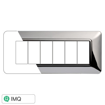 PLACCA PLASTICA 6P CROMATO LUCIDO - modello MT83613
