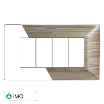 PLACCA 4P ORO SATINATO - modello MT85411