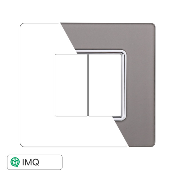 PLACCA VETRO 2P SILVER - modello MT84206 PLACCA VETRO 2P SILVER - modello MT84206