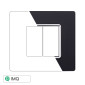 Immagine 1 - ETTROIT SOLAR PLACCA VETRO 2P ACCIAIO SCURO - Mod. MT84210 - Compatibile con BTicino MATIX