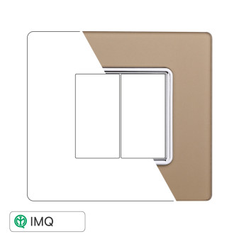 PLACCA VETRO 2P ORO - modello MT84211
