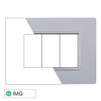 PLACCA VETRO 3P BIANCO - modello MT84301