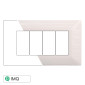 Immagine 1 - ETTROIT SOLAR PLACCA 4P BIANCO SATINATO - Mod. MT85401 - Compatibile con BTicino MATIX