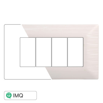 PLACCA 4P BIANCO SATINATO - modello MT85401