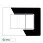 Immagine 1 - ETTROIT SOLAR PLACCA VETRO 3P NERO - Mod. MT84302 - Compatibile con BTicino MATIX