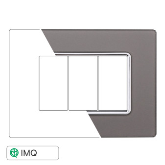 PLACCA VETRO 3P SILVER - modello MT84306