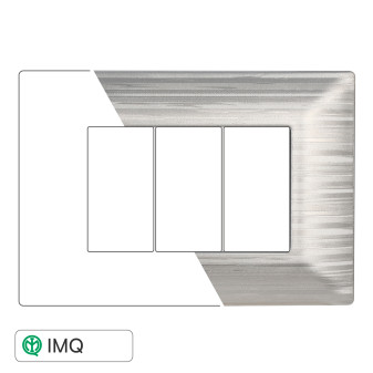 PLACCA 3P SILVER SATINATO - modello MT85315