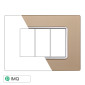 Immagine 1 - ETTROIT SOLAR PLACCA VETRO 3P ORO - Mod. MT84311 - Compatibile con BTicino MATIX