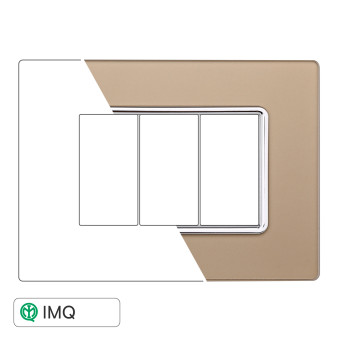 PLACCA VETRO 3P ORO - modello MT84311