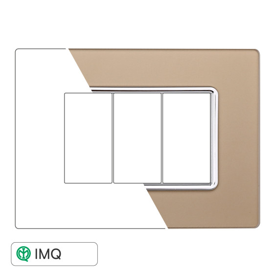 PLACCA VETRO 3P ORO - modello MT84311 PLACCA VETRO 3P ORO - modello MT84311
