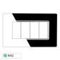 Immagine 1 - ETTROIT SOLAR PLACCA VETRO 4P NERO - Mod. MT84402 - Compatibile con BTicino MATIX