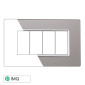 Immagine 1 - ETTROIT SOLAR PLACCA VETRO 4P SILVER - Mod. MT84406 - Compatibile con BTicino MATIX