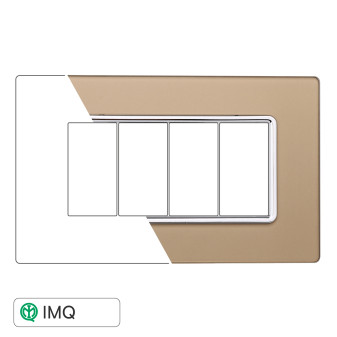 PLACCA VETRO 4P ORO - modello MT84411