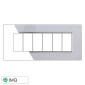 Immagine 1 - ETTROIT SOLAR PLACCA VETRO 6P BIANCO - Mod. MT84601 - Compatibile con BTicino MATIX