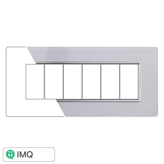 PLACCA VETRO 6P BIANCO - modello MT84601