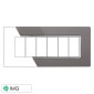 Immagine 1 - ETTROIT SOLAR PLACCA VETRO 6P SILVER - Mod. MT84606 - Compatibile con BTicino MATIX