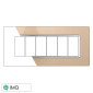Immagine 1 - ETTROIT SOLAR PLACCA VETRO 6P ORO - Mod. MT84611 - Compatibile con BTicino MATIX