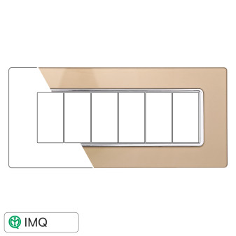 PLACCA VETRO 6P ORO - modello MT84611