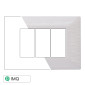 Immagine 1 - ETTROIT SOLAR PLACCA 3P BIANCO SATINATO - Mod. MT85301 - Compatibile con BTicino MATIX