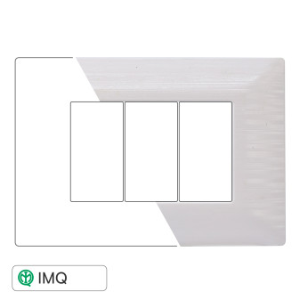 PLACCA 3P BIANCO SATINATO - modello MT85301
