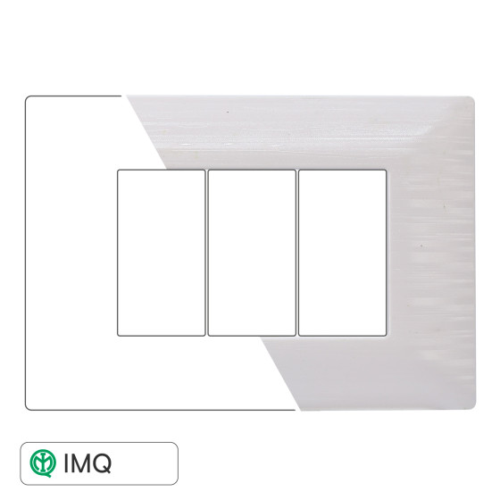 PLACCA 3P BIANCO SATINATO - modello MT85301 PLACCA 3P BIANCO SATINATO - modello MT85301