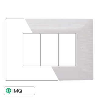 PLACCA 3P BIANCO SATINATO - modello MT85301
