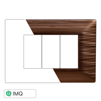 PLACCA 3P BRONZO SATINATO - modello MT85310