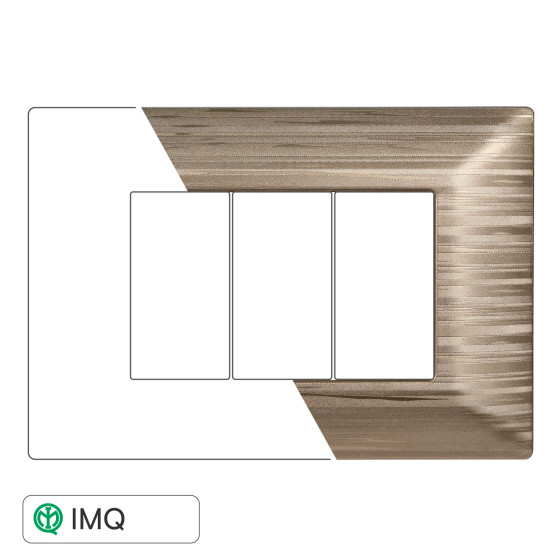 PLACCA 3P ORO SATINATO - modello MT85311 PLACCA 3P ORO SATINATO - modello MT85311