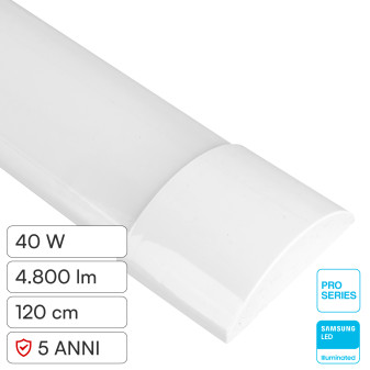 Tubo LED Prismatico Plafoniera 40W 120cm VT-8-40 V-Tac Pro