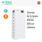 Immagine 2 - V-Tac Kit 8 Batterie BMS Stack LiFePO4 40kWh Alta Tensione Impianto Trifase Garanzia 10 Anni IP65 CEI 0-21 CEI 0-16 - SKU 120028